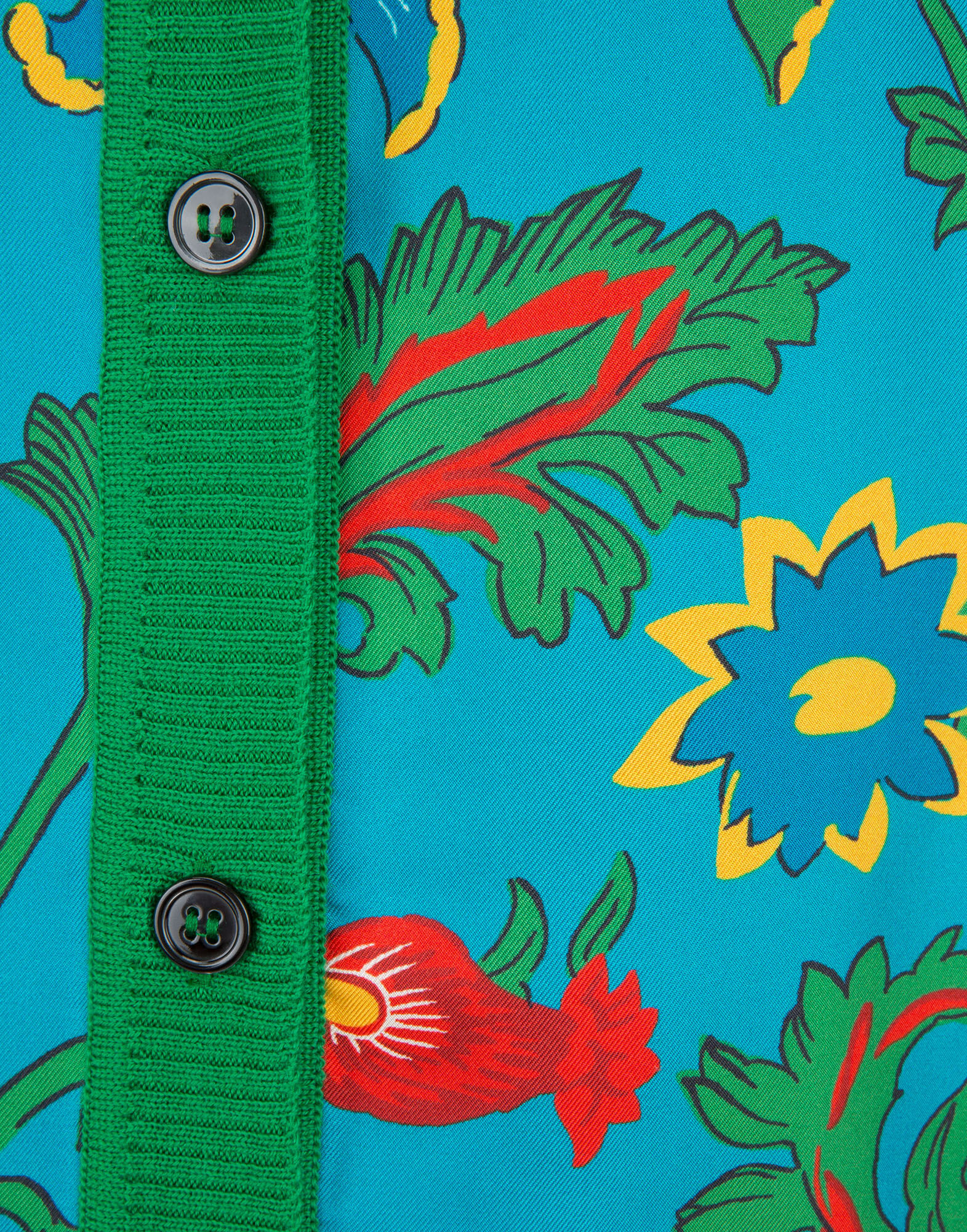 LaDoubleJ Gemini Cardigan Dragon Flower Turchese PUL0005KNI005DRA0005