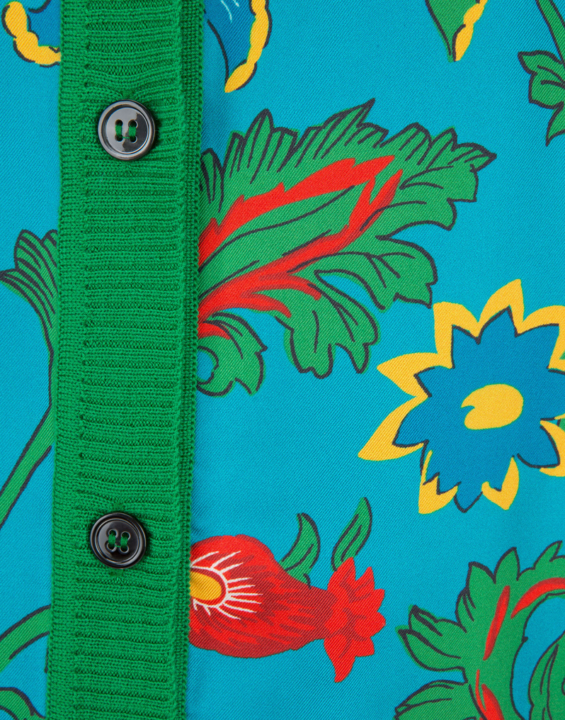 LaDoubleJ Gemini Cardigan LaDoubleJ Gemini Cardigan Dragon Flower Turchese PUL0005KNI005DRA0005