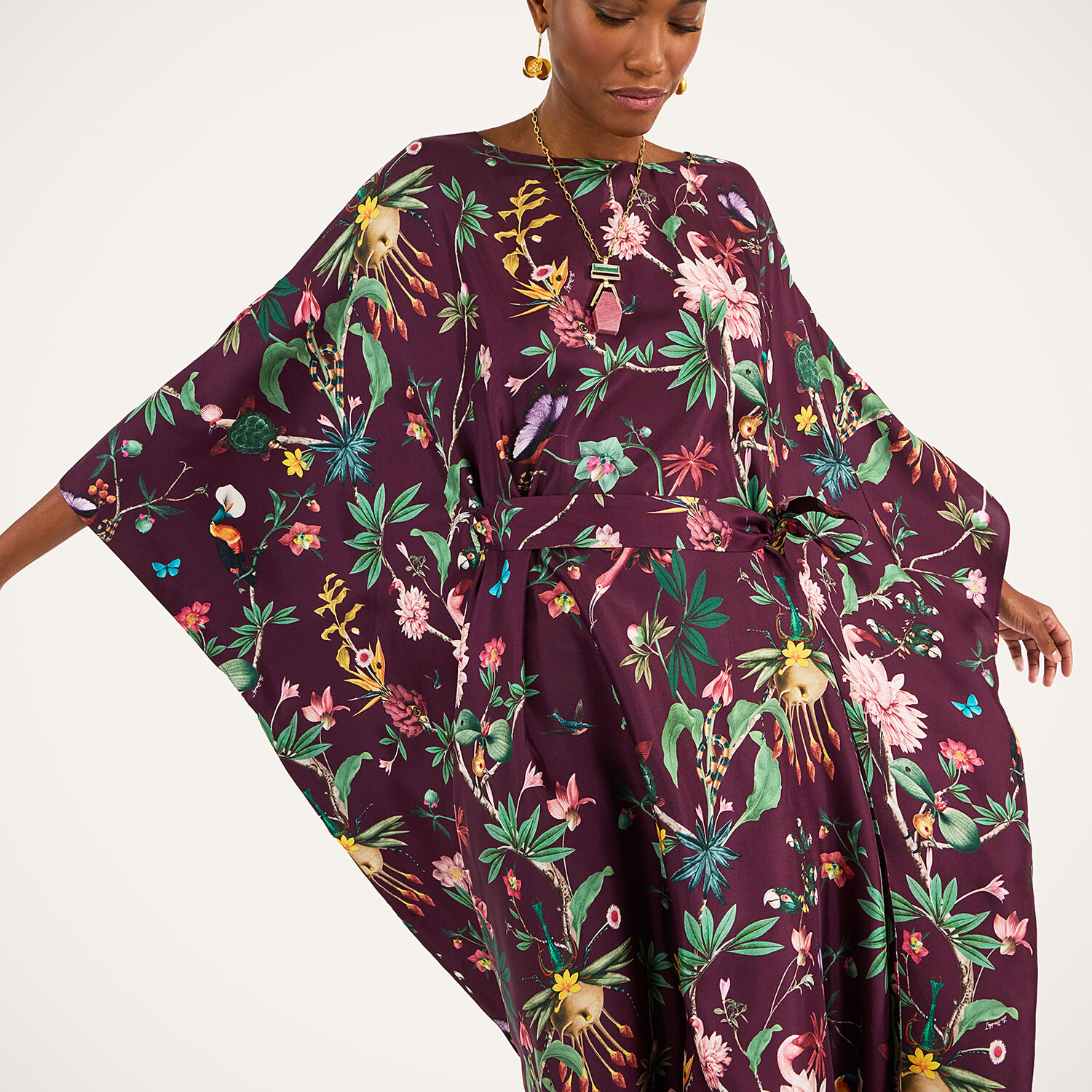 La Doublej Square Kaftan In Brown