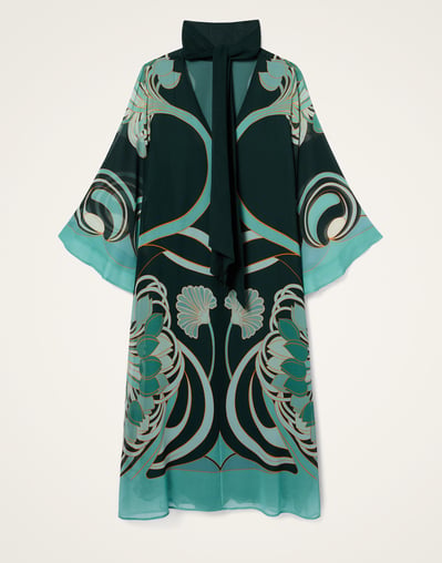 Magnifico Midi Dress in Blooming Tulip Place Dark Green for Women | La DoubleJ Magnifico Midi Dress in Blooming Tulip Place Dark Green for Women | La DoubleJ