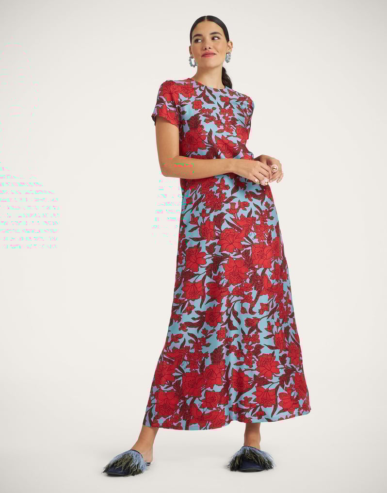 La DoubleJ Swing Dress La DoubleJ Swing Dress Lilium Turchese DRE0001SIL001LIL0005