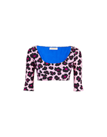 LaDoubleJ Portofino Top LaDoubleJ Portofino Top Flower Leopard Rosa SWI0015LYC001FLL0003