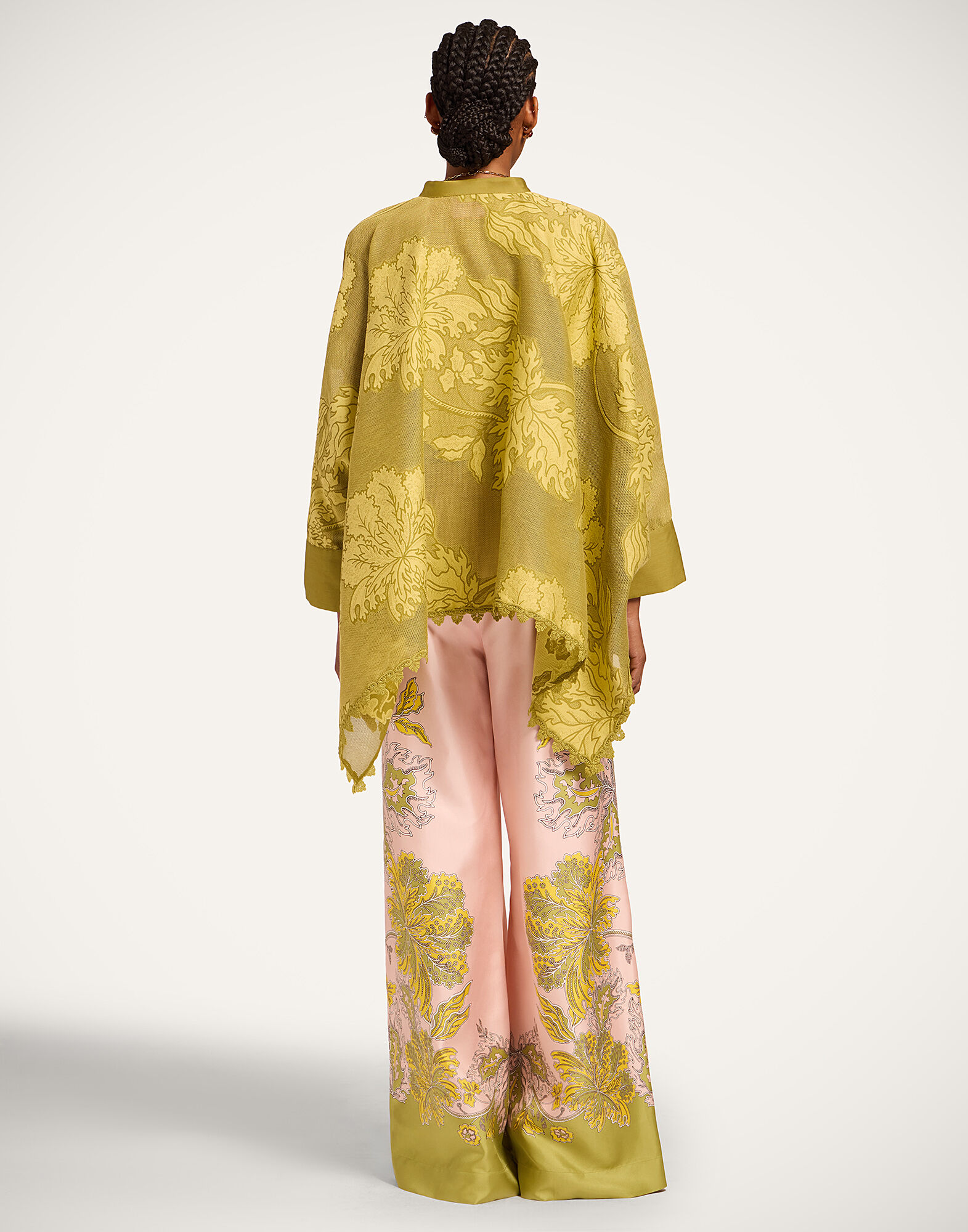 La DoubleJ Palazzo Pants Swathe Plac&eacute;e Pink TRO0026SIL001SWA03PI01