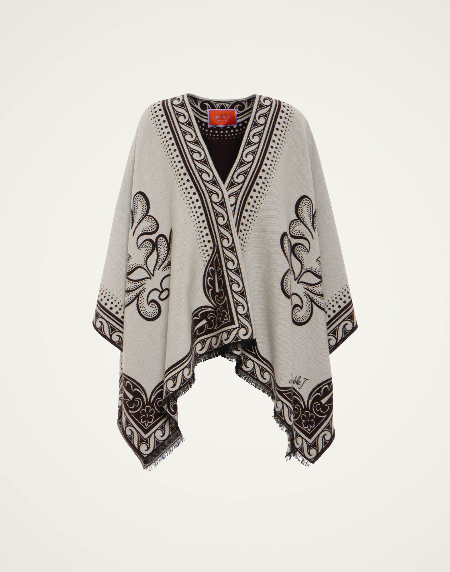 ポンチョ・ケープ DOLCE & GABBANA EMBROIDERED WOOL PONCHO Fur Trim Knit Poncho – Dolce Cabo