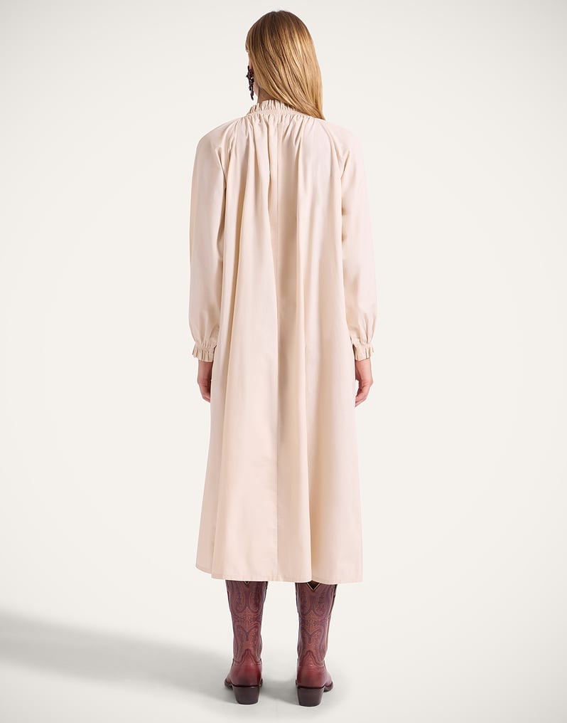 La DoubleJ Cerere Shirt Dress La DoubleJ Cerere Shirt Dress Solid Pale Pink DRE0974COT082NUC05PI02