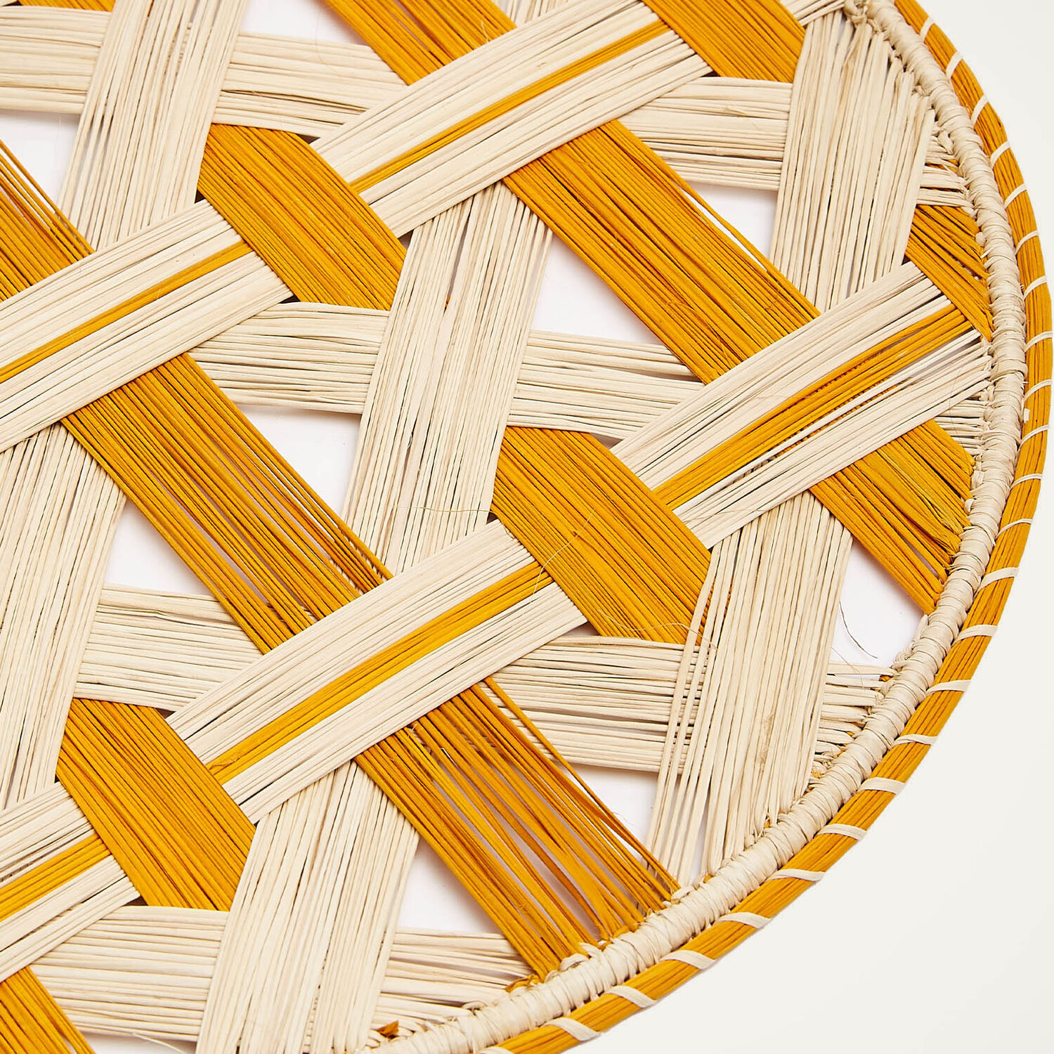 La Doublej Raffia Placemats Set Of 2 In Napoli Saffron