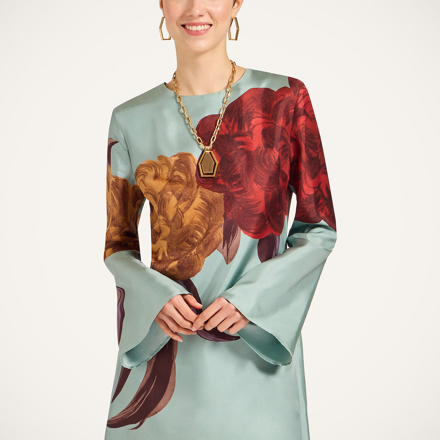 La Doublej Mini Supremes Swing Dress In Green