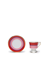 La DoubleJ Espresso Cup &amp; Saucer Set of 2 Rainbow Rosa DIS0007CER001RAI0006
