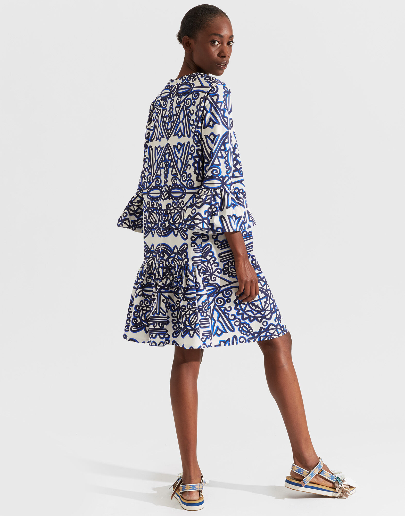 La DoubleJ 24/7 Dress Parnaveg Blu DRE0050COT006PRN0002