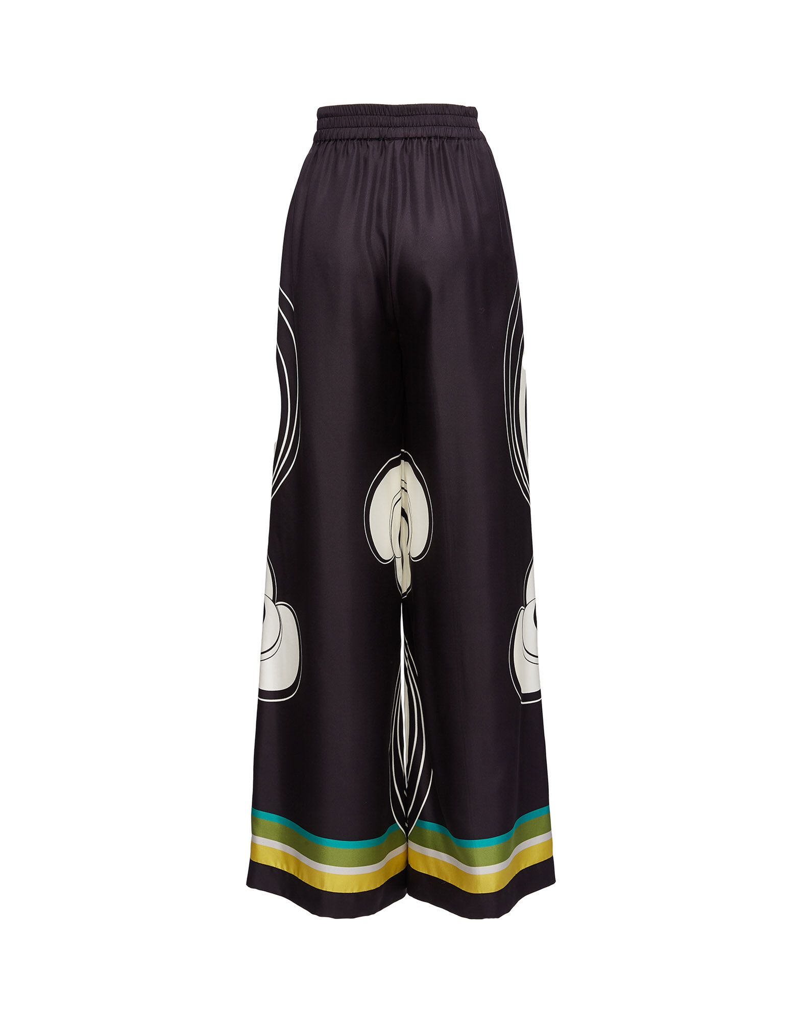 La DoubleJ Palazzo Pants Rainbow Swirl B&W Plac&eacute;e TRO0026SIL006RAS0001