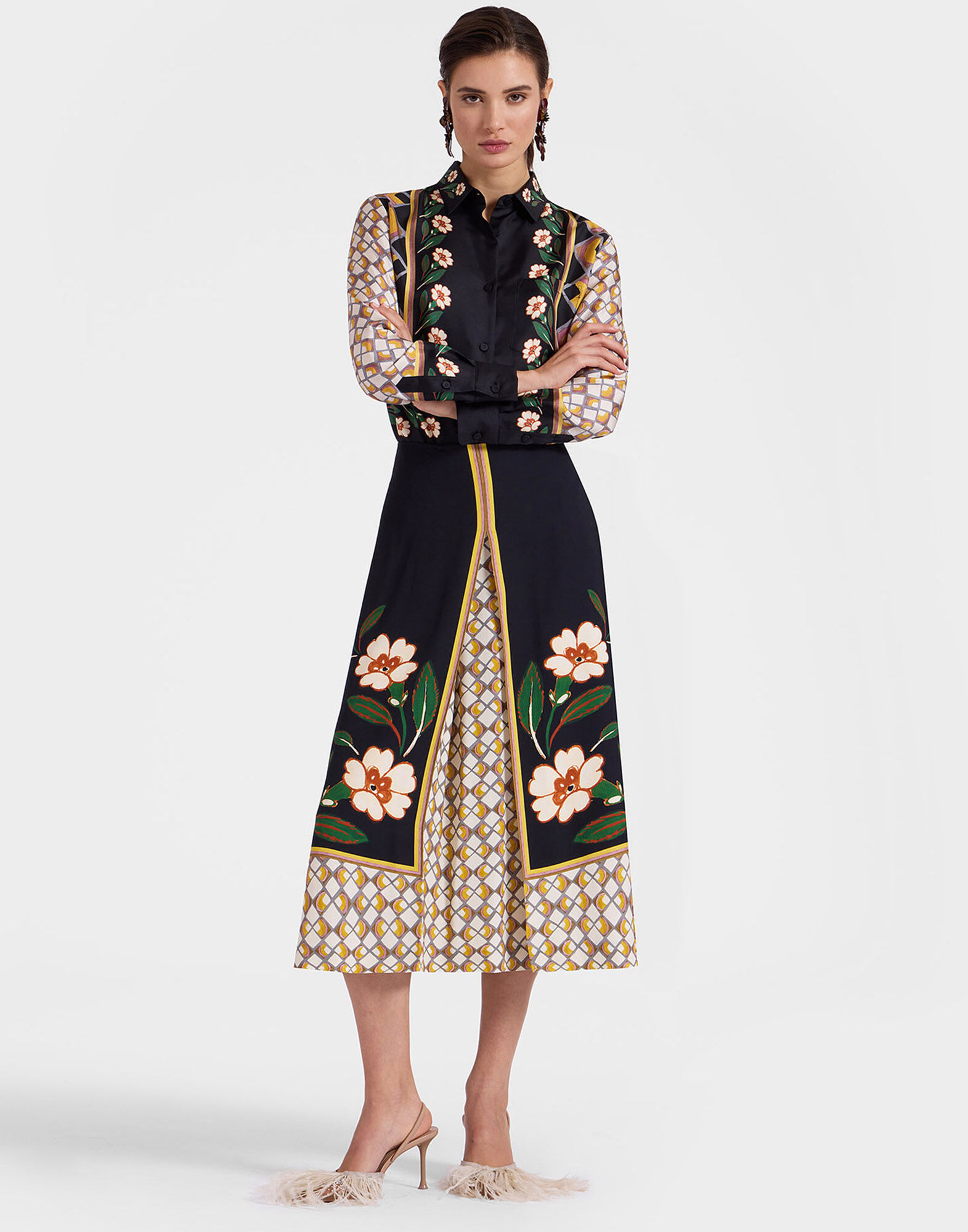 Santa Monica Skirt in Dazed Placée Black for Women | La DoubleJ