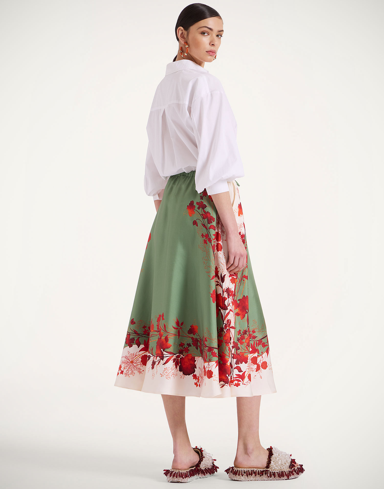 La DoubleJ Drawstring Skirt Woodland Plac&eacute;e Camouflage SKI0106SIL006WOD01GR08