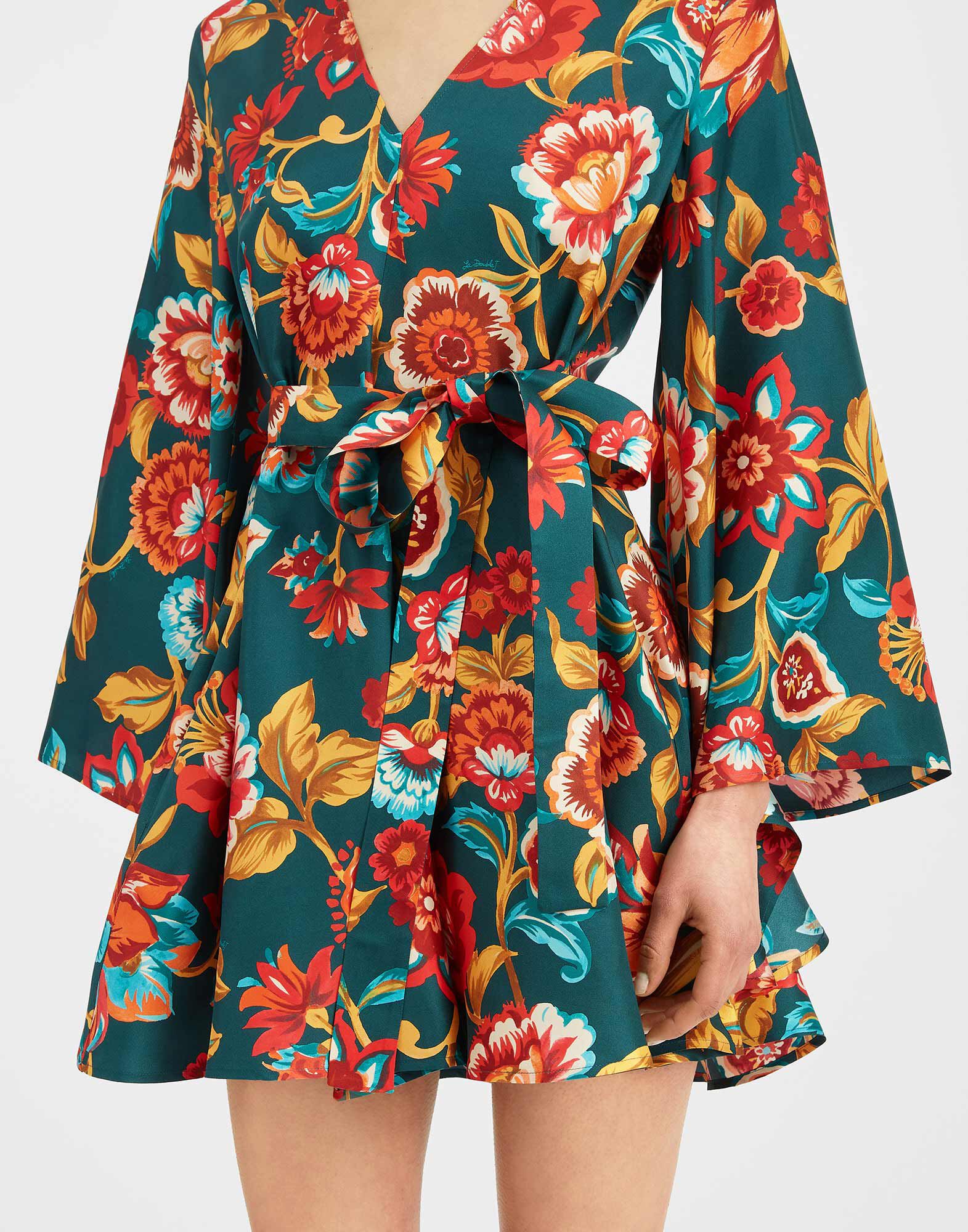 La DoubleJ Mini Magnifico Dress Hottie Emerald DRE0561SIL001HOT01GR04