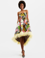 LaDoubleJ La Scala Dress &#40;With Feathers&#41; Big Flower DRE0160COT005BFL0001