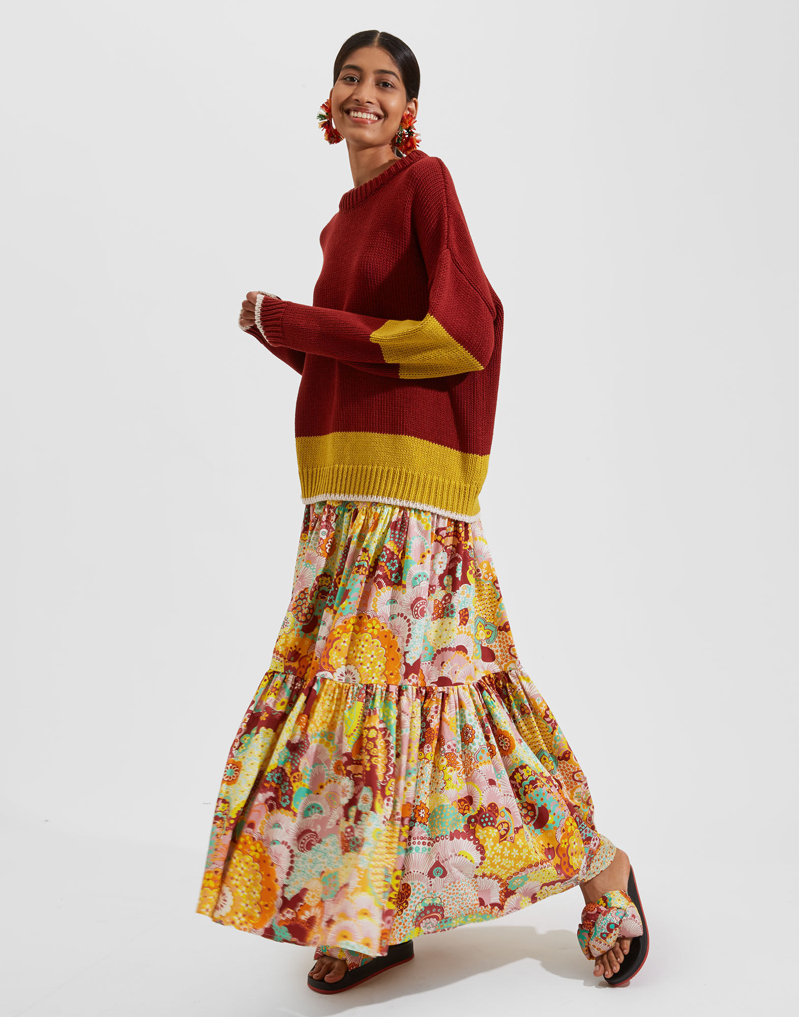 La DoubleJ Boy Sweater Arancio-Giallo PUL0064KNI040VAR0069