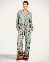 La DoubleJ Pajama Pants La DoubleJ Pajama Pants Zooflora Placée Light Blue TRO0116SIL001ZOF04BU01