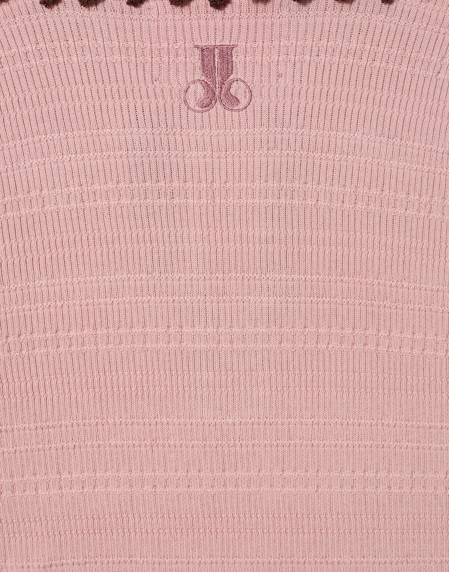 La DoubleJ Picket Polo Top Solid Pink PUL0273KNI154SOLIDPI01