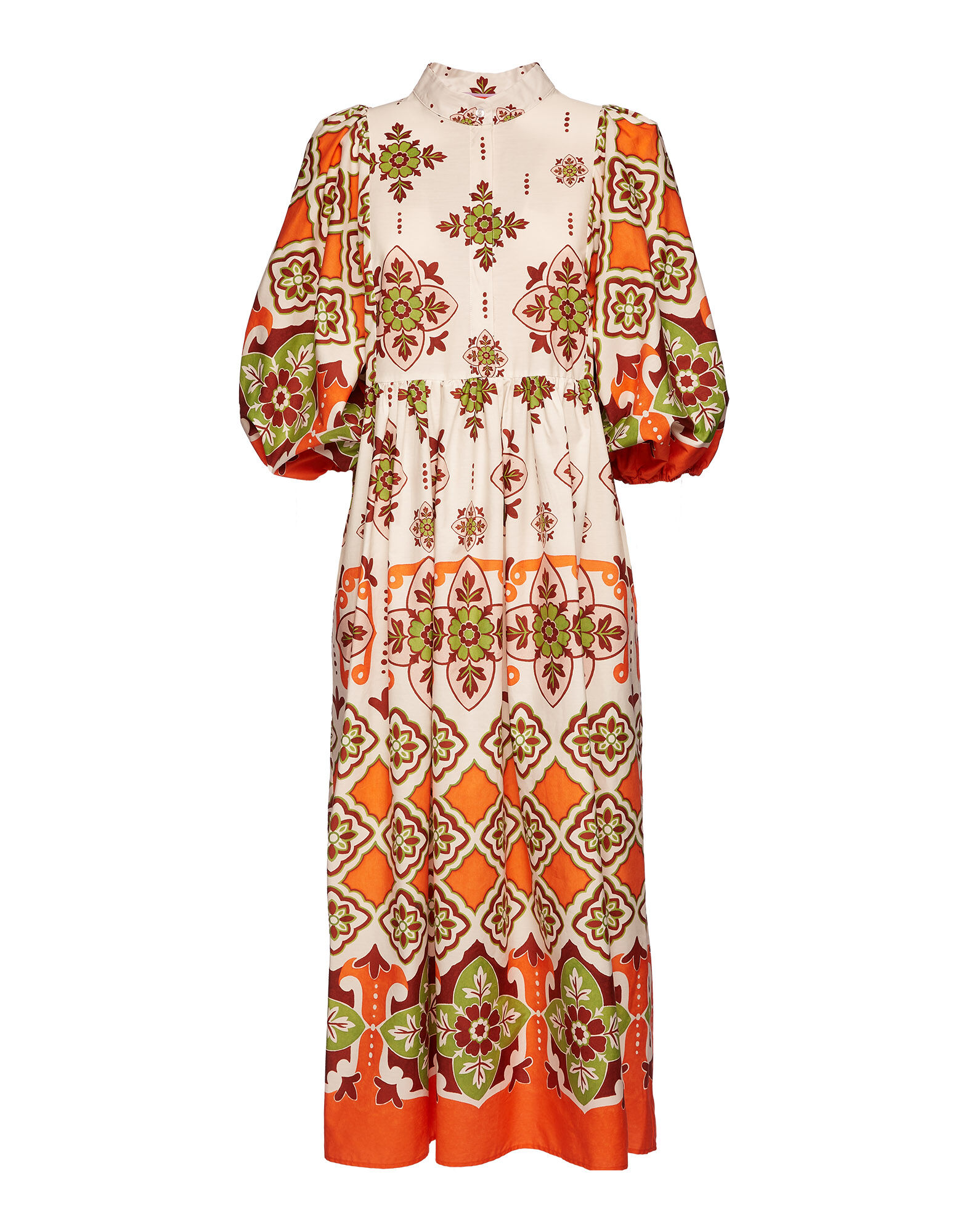 La DoubleJ Portofino Dress Partenope Plac&eacute;e DRE0374COT039PRT01OR02