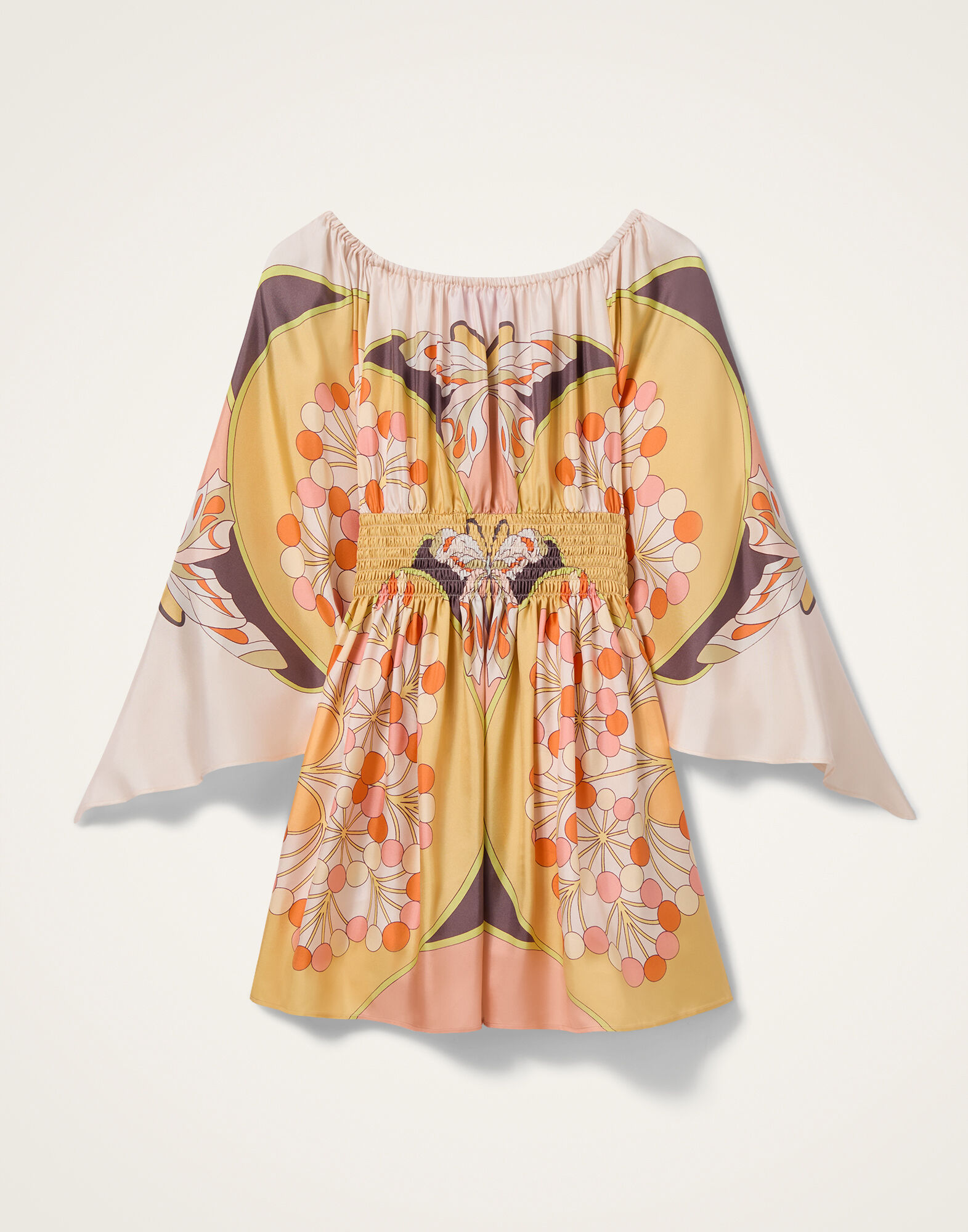 La DoubleJ Sienna Mini Dress Florette Plac&eacute;e Pale Pink DRE1021SIL029FLO08PI02