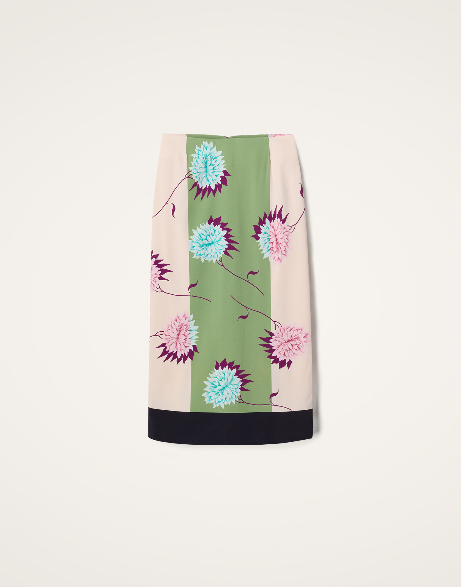 【WONDER WONDER】Piu Folding Diagonal Unbalance Midi Skirt Women's Button Down Abstract Print Midi Skirt – Bay-Tique