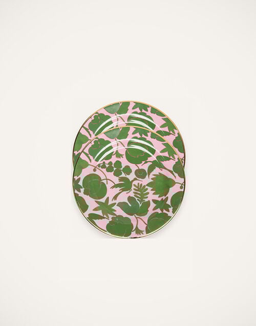 La DoubleJ Dessert Plate Set of 2 La DoubleJ Dessert Plate Set of 2 Wildbird Rosa/Verde DIS0023CER001CER0016