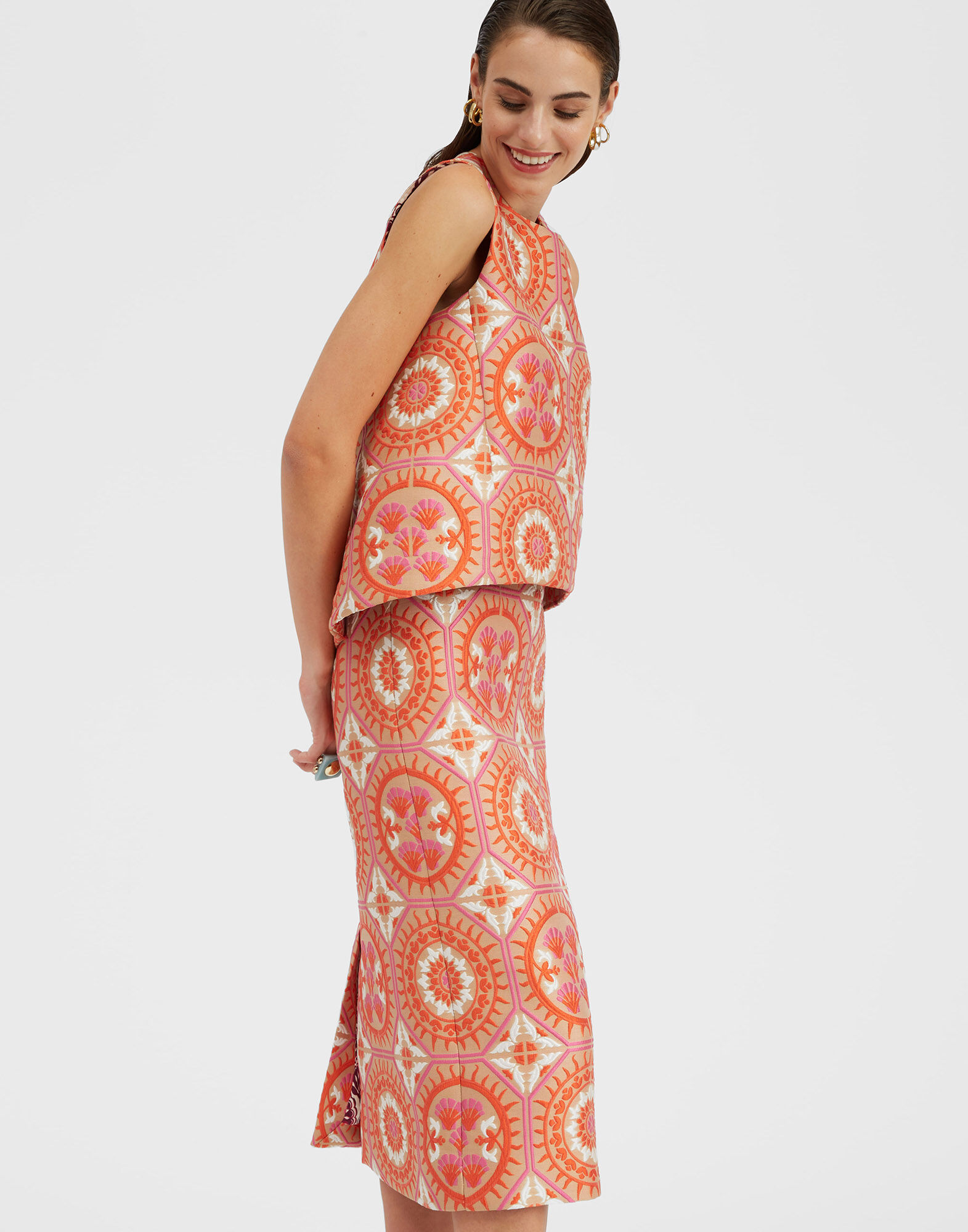 La DoubleJ La Scala Top Sun Orange TOP0016JCQ074SUN01OR02