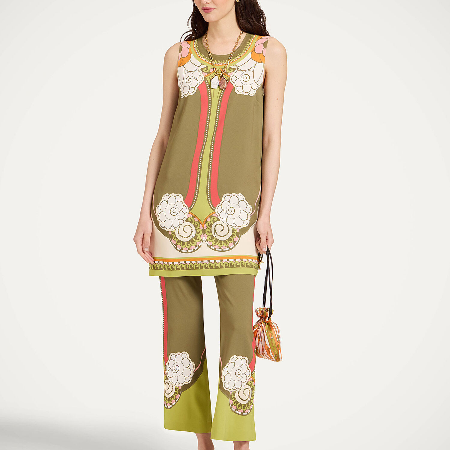  La Doublej Summer 2026 Collection: Vip Early Access Women - Stretch Tunic Ambrosia Placée Green 46 96% Viscose 4% Elastane 