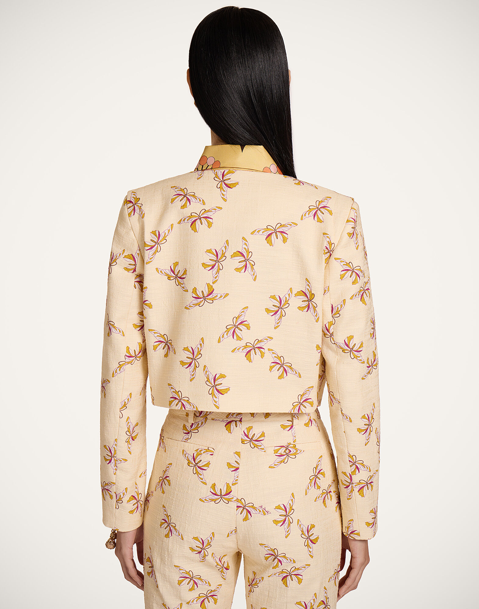 La DoubleJ Bijoux Jacket Farfalla Buttercream JAC0097COT005FAR08WH09