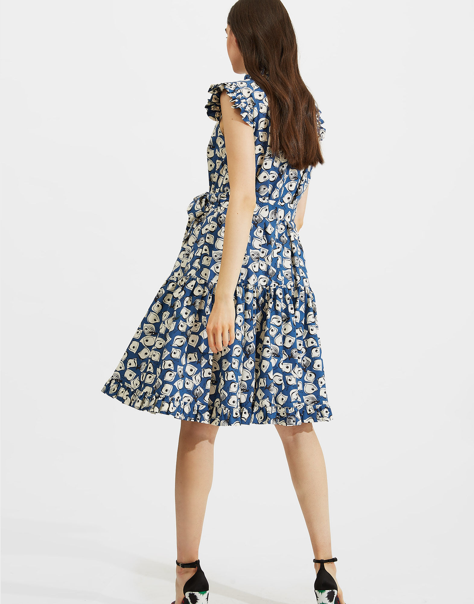 LaDoubleJ Short and Sassy Dress Pesciolini Blu DRE0003COT001PES0002