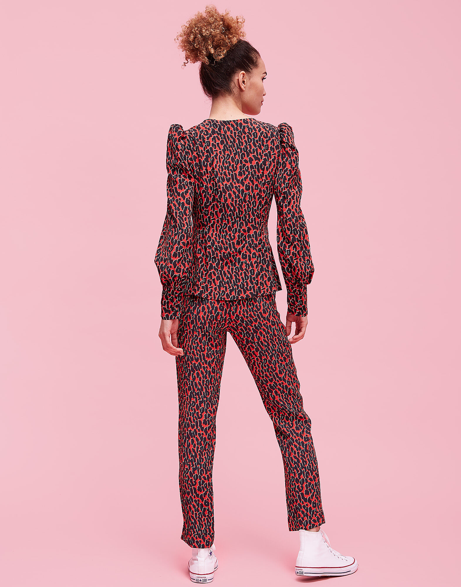 LaDoubleJ Smokin' Hot Shirt Leopard Rosso SHI0015CRE001LEO0002