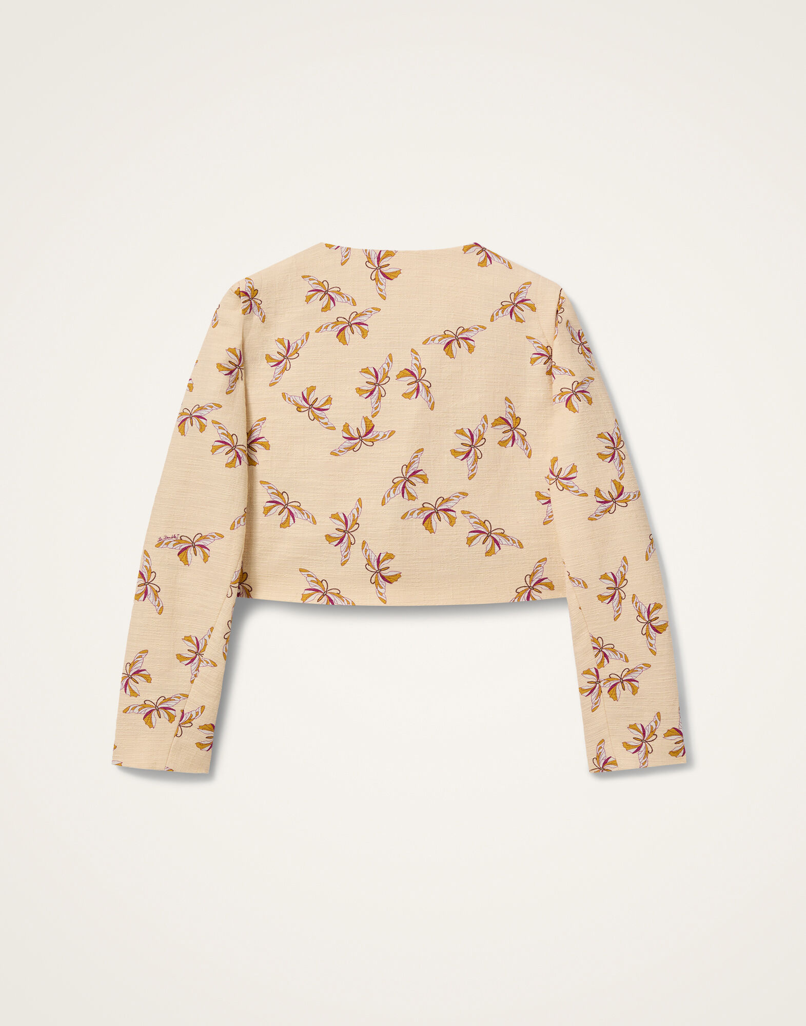 La DoubleJ Bijoux Jacket Farfalla Buttercream JAC0097COT005FAR08WH09