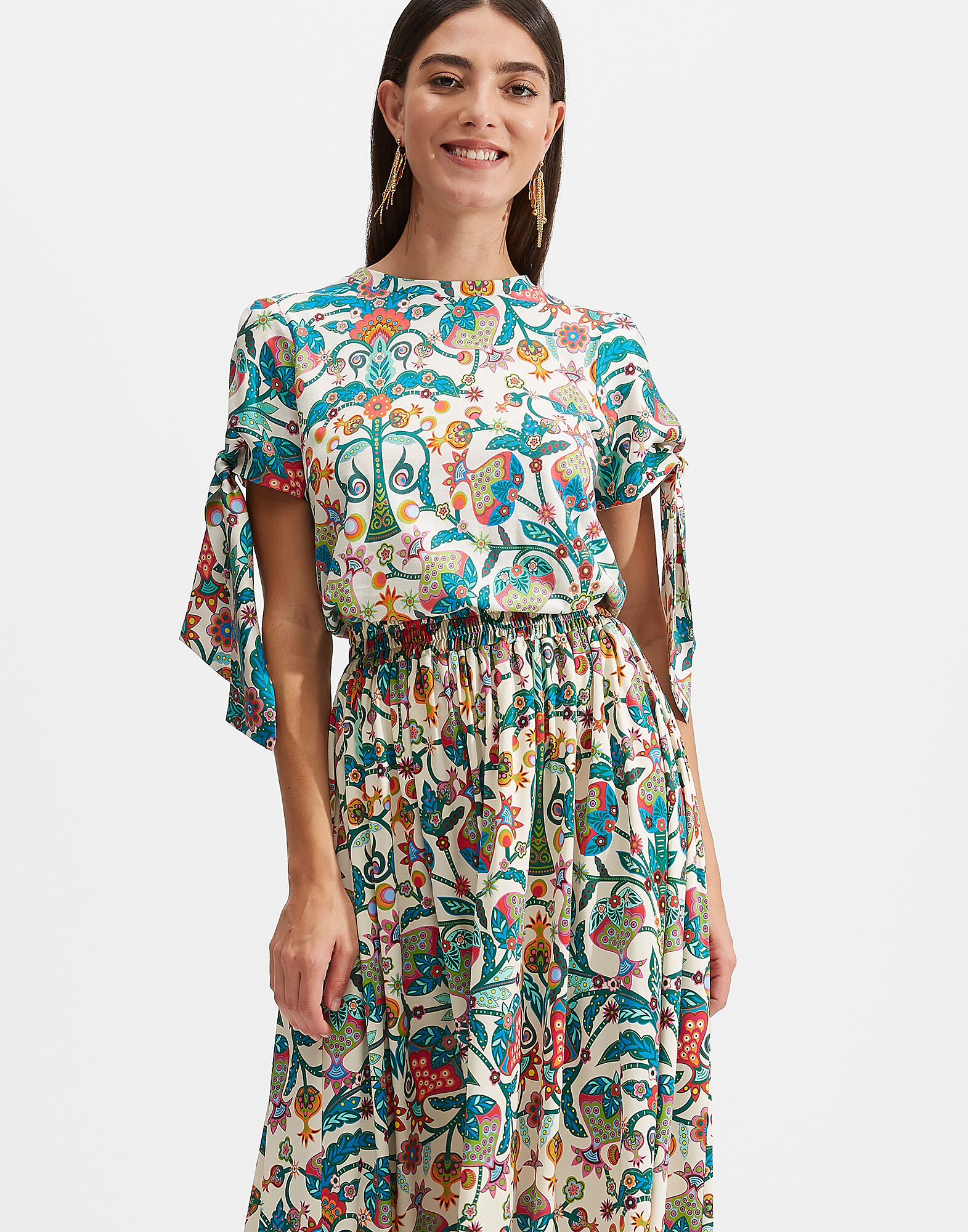 LaDoubleJ Tie T-Shirt Tree Of Life Bianco TOP0032JER002TFL0001