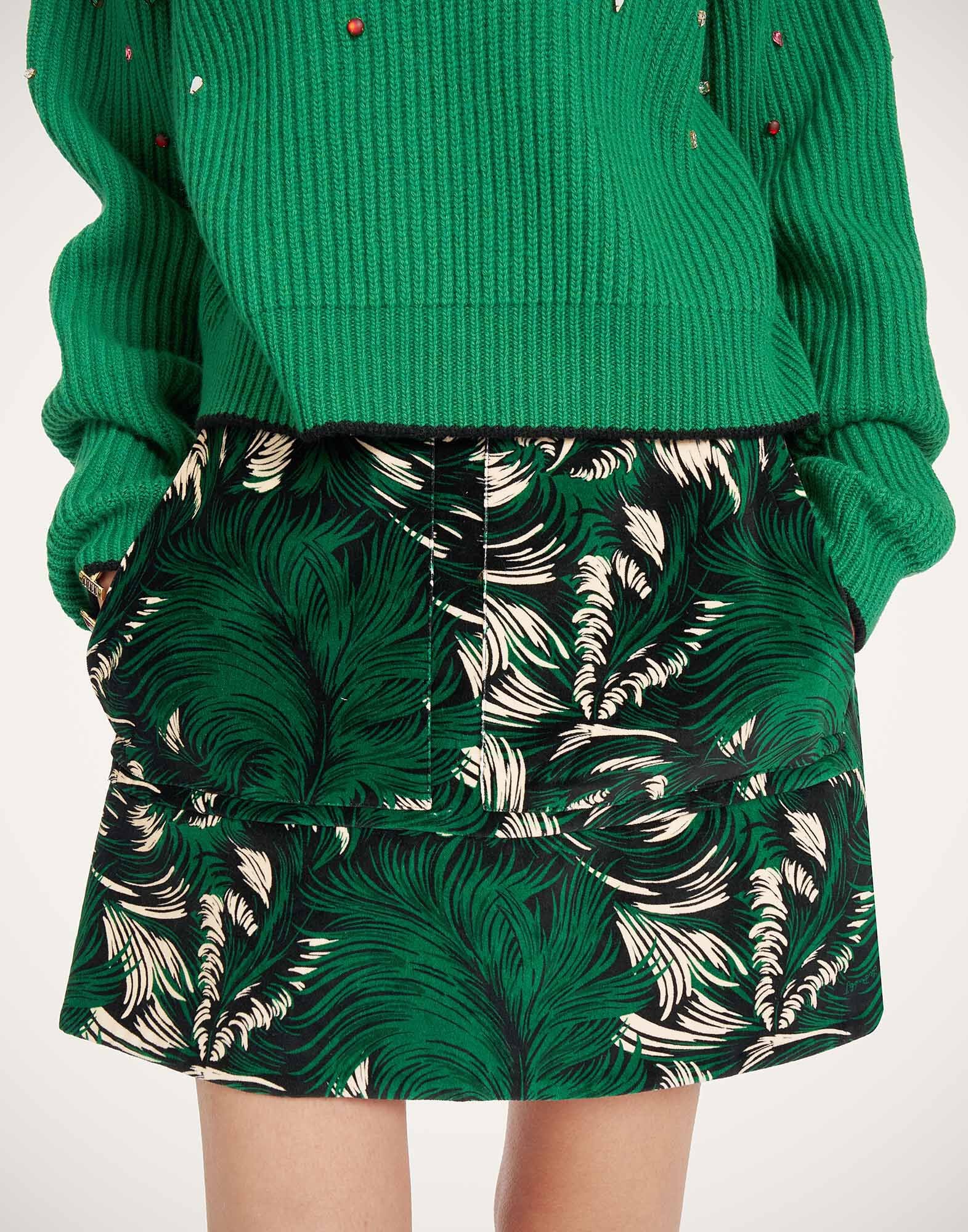 La DoubleJ Short Skirt Quill Green SKI0027VEL001QLL01GR02