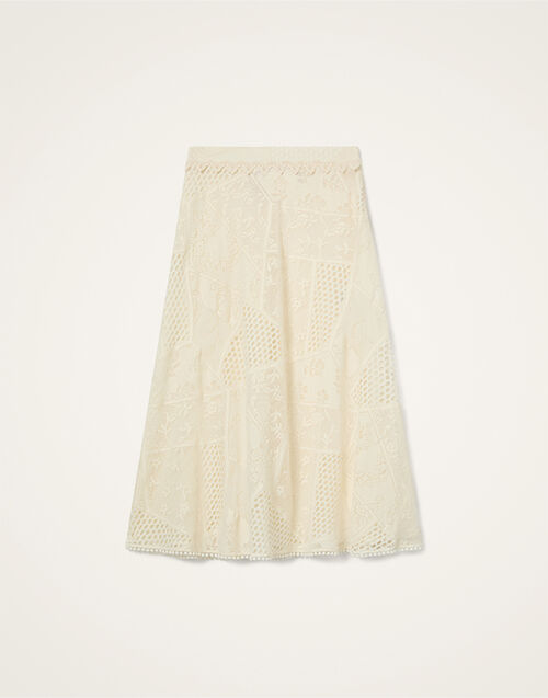 La DoubleJ Lacey Lungomare Skirt Solid Ivory SKI0208LAC008SOLIDBR05