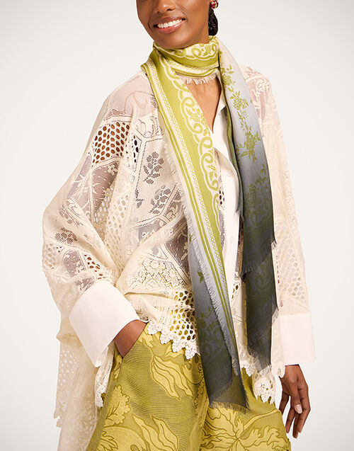 La DoubleJ Scarf (70X180) Oasis Plac&eacute;e Green SCA0097MOS001OAS03GR02