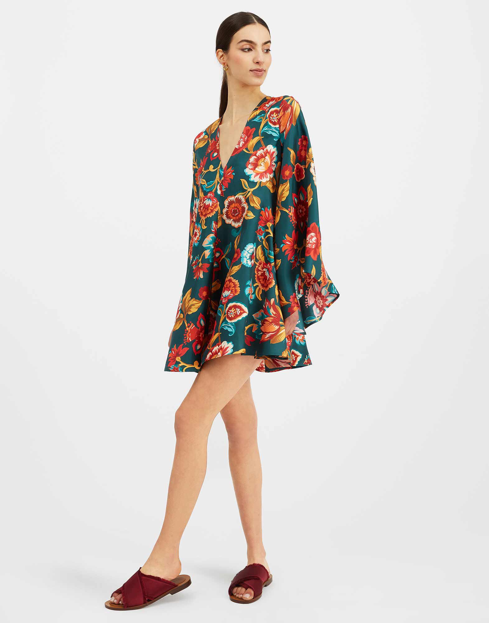 La DoubleJ Mini Magnifico Dress Hottie Emerald DRE0561SIL001HOT01GR04