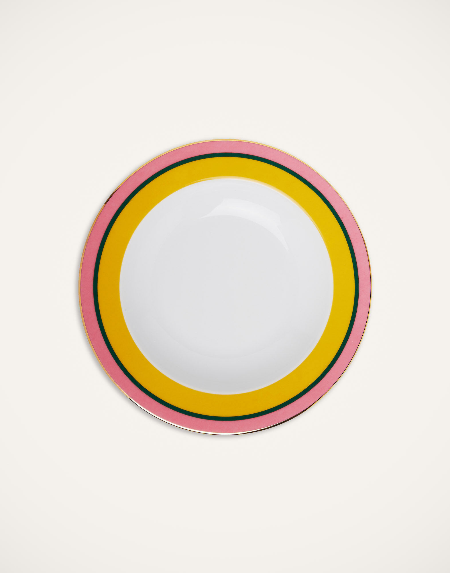 La DoubleJ Soup Plates Set Of 2 Rainbow Yellow SOU0002CER001RAI01YE02
