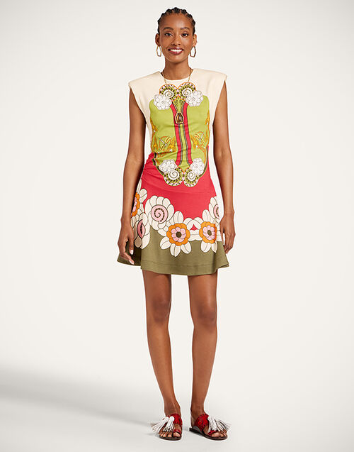 La DoubleJ Lela Mini Dress Ambrosia Plac&eacute;e Green DRE0904JER067AMB03GR02
