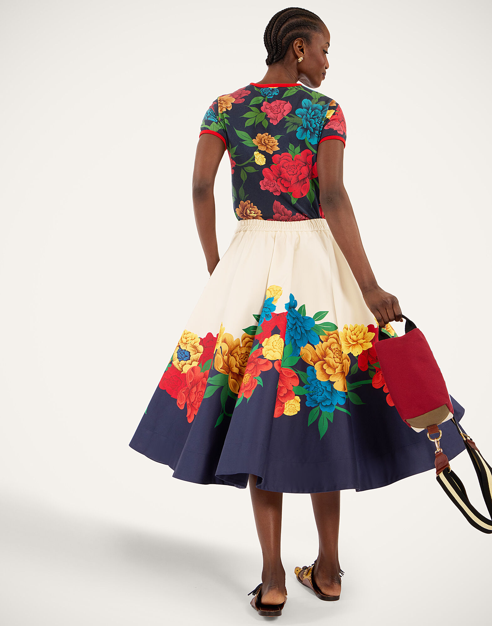 La DoubleJ Ballerina Skirt Princess Peony Plac&eacute;e Ivory SKI0199COT094PPE02WH04