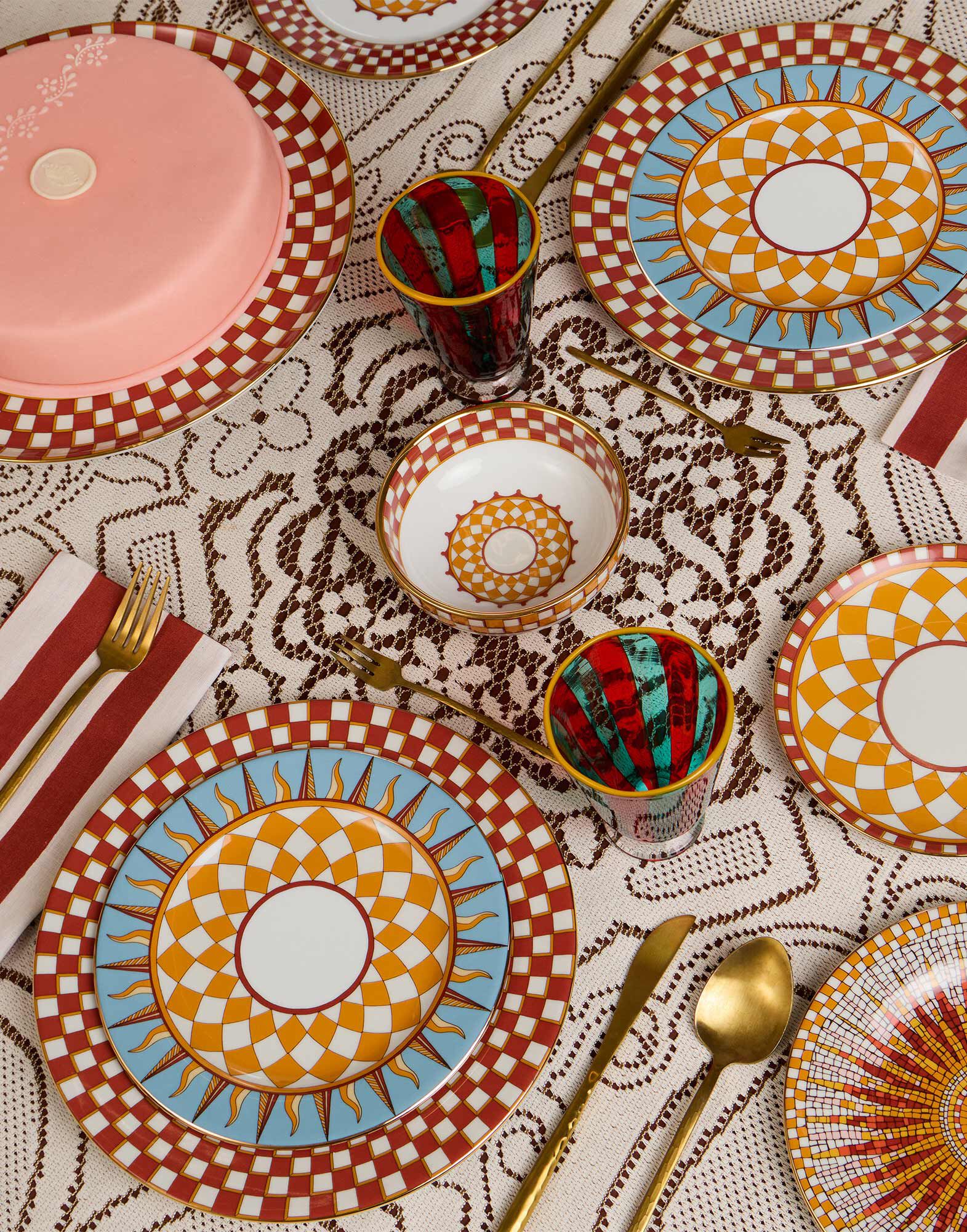 La DoubleJ Dessert Plates Set Of 2 Ra Sky Blue DES0002CER001RAA01BU10