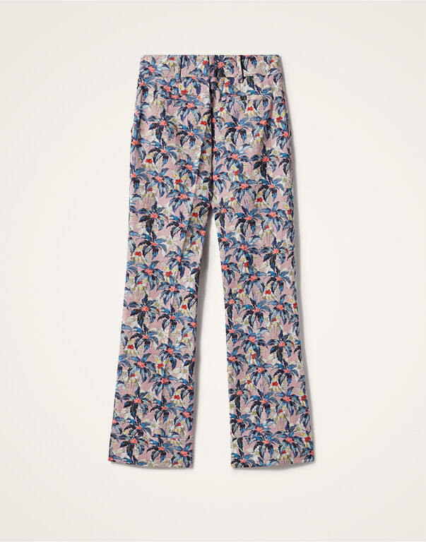 パンツ LA DOUBLEJ Women Straight Pants TRO0003SIL 001TAN01 BU01 Blu Pantalons et Shorts Colorés à Imprimés pour Femme | La DoubleJ©