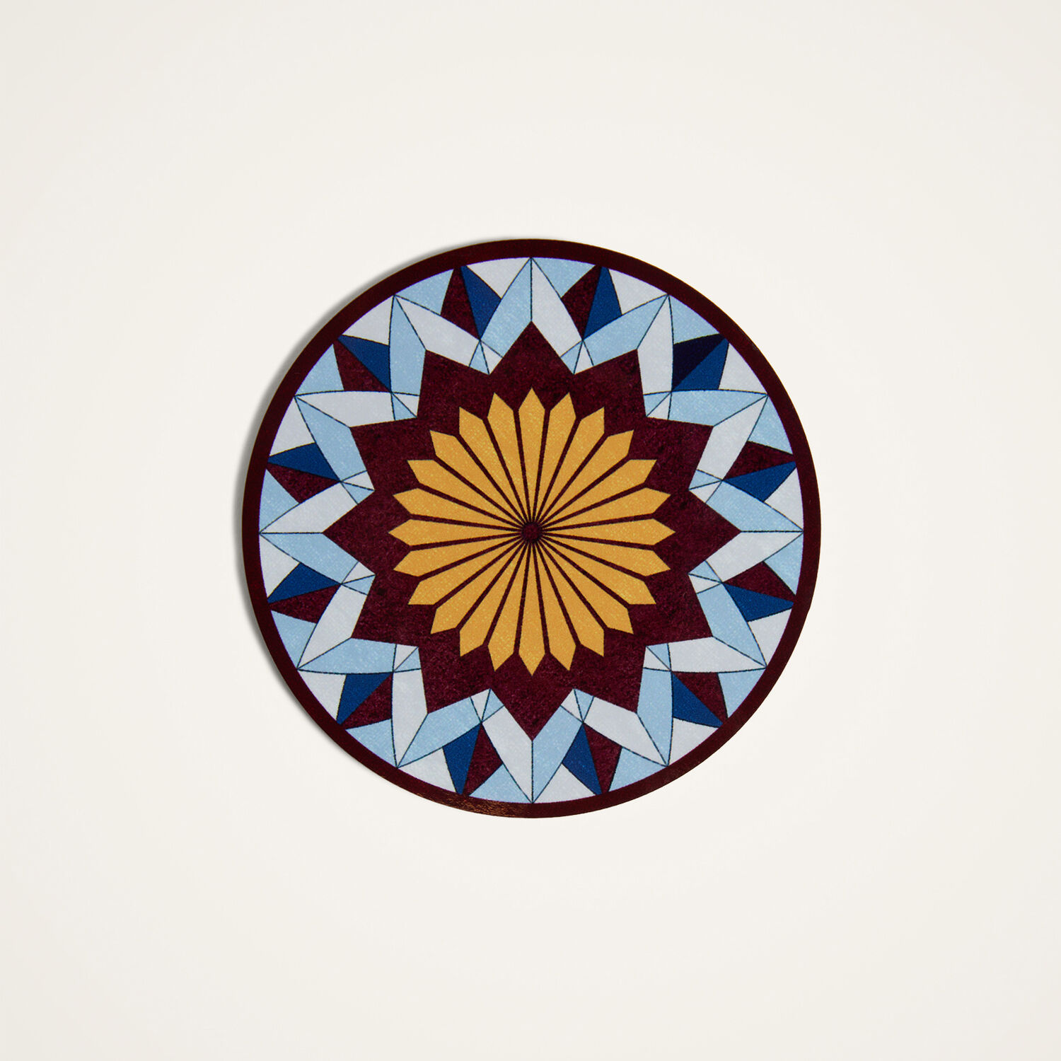  La Doublej Placemats & Runners Women - Disk Coasters Set Of 4 Lotus Of Life Blue One Size 83% Wood Fiber 12% Cork 5% Polyester 