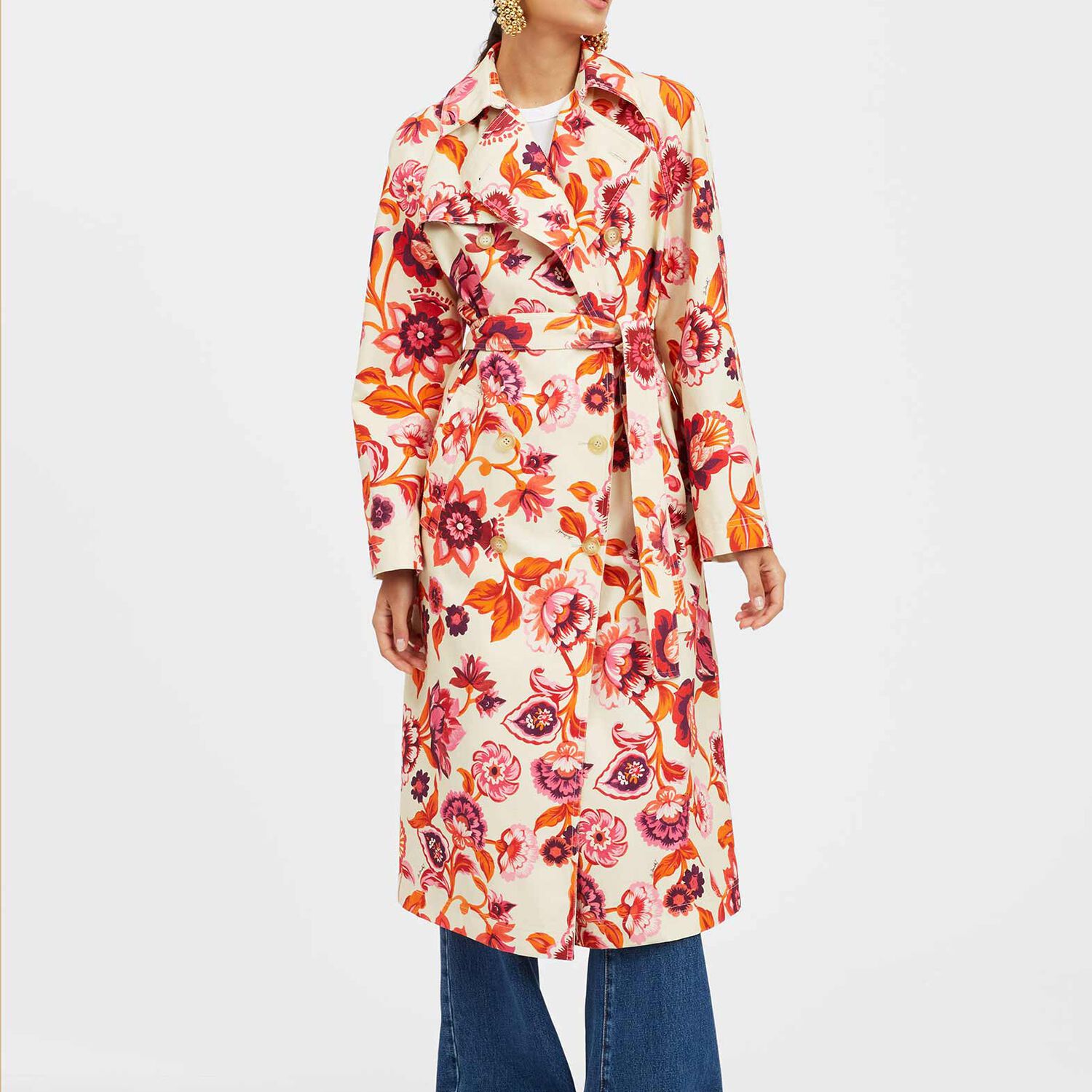 La Doublej Milano Trench Coat In Hottie Cream