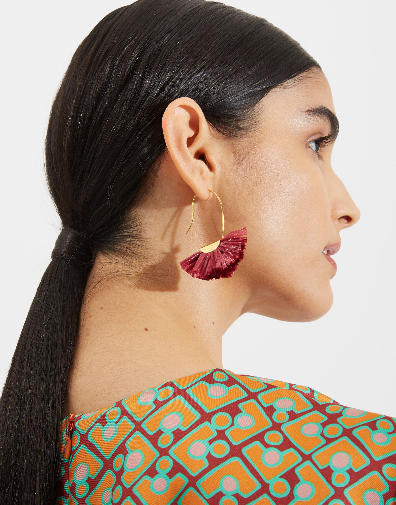 La DoubleJ Fan Earrings Lampone EAR0025RAF001MUL0032