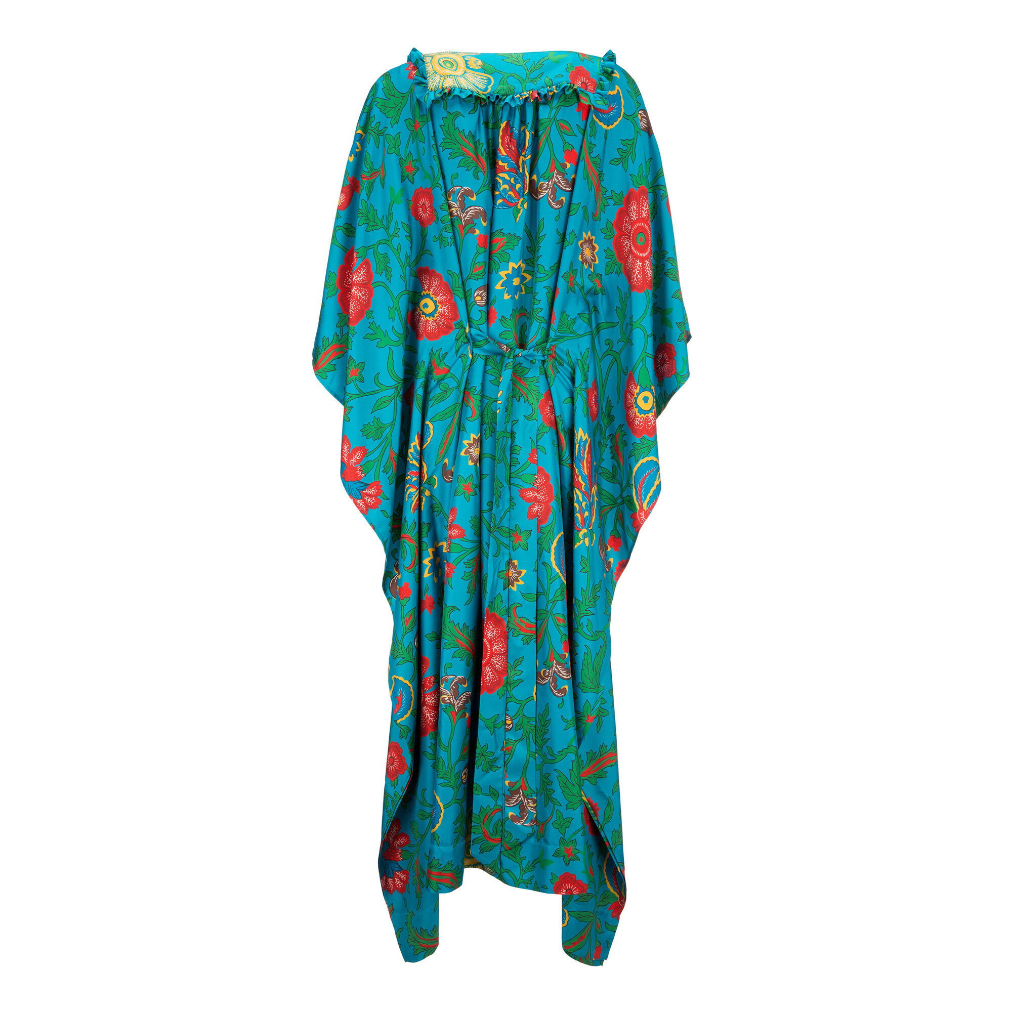 LaDoubleJ Talitha Kaftan Dragon Flower Turchese DRE0048SIL001DRA0005