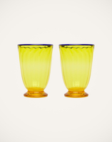 La DoubleJ Rainbow Glasses Set Of 2 La DoubleJ Rainbow Glasses Set Of 2 Yellow GLA0014MUR001YEL0001