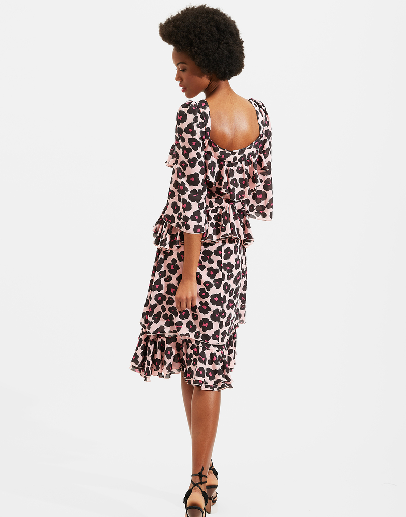 LaDoubleJ Sissi Dress LaDoubleJ Sissi Dress Flower Leopard Rosa DRE0108DBG001FLL0003