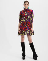 LaDoubleJ Short Artemis Dress LaDoubleJ Short Artemis Dress Big Blooms Viola DRE0180CAD001PFI0004