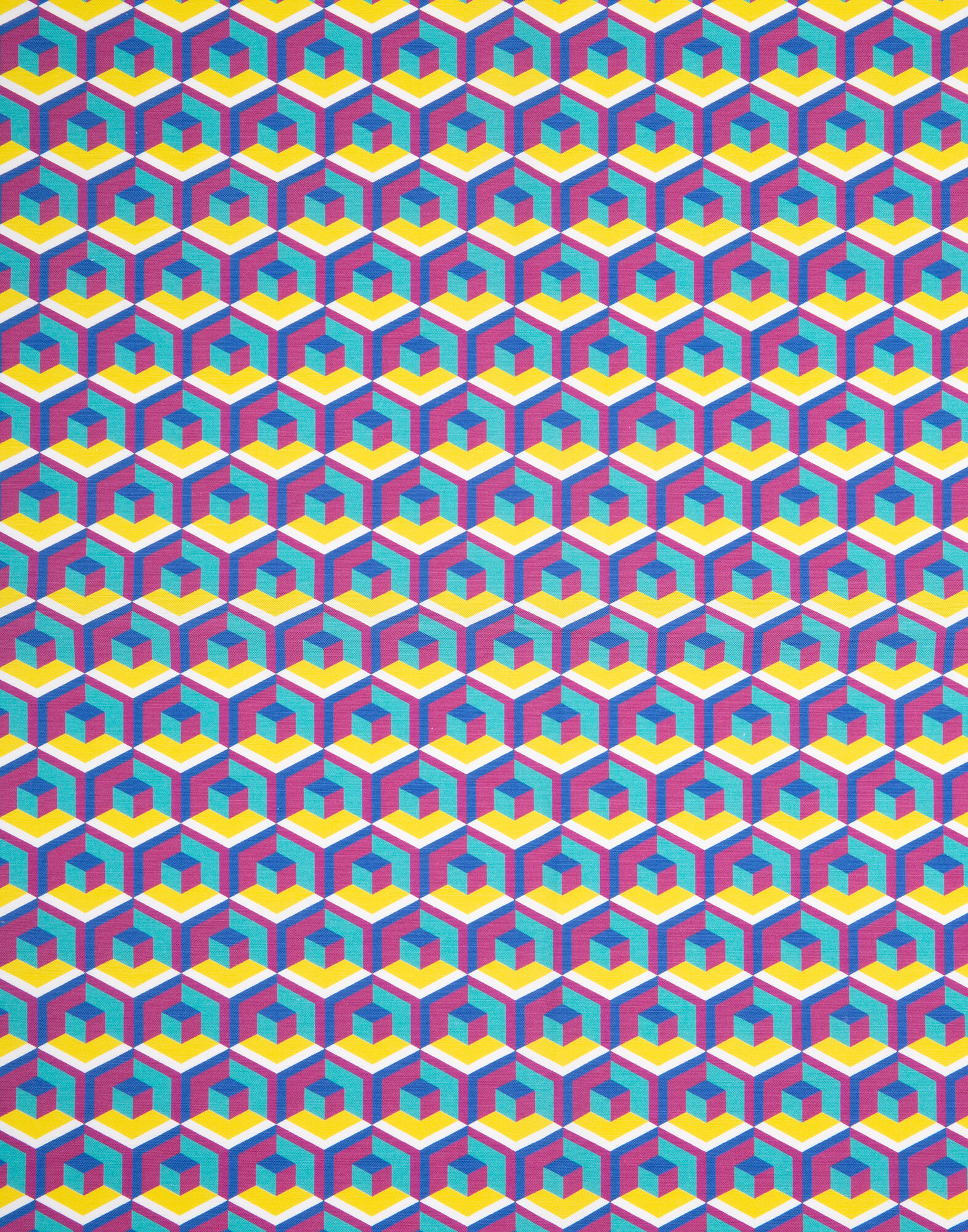 La DoubleJ Dishtowel (50x70) Cubi Giallo/Fucsia DST0001COT011CUB0004