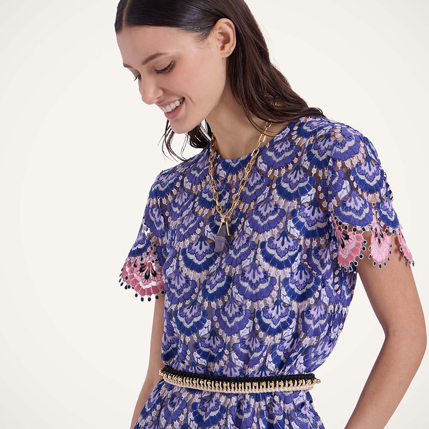La Doublej Super Swing Dress In In Bloom Blue